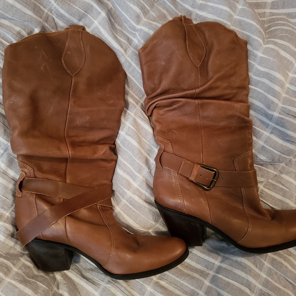Leater western midcalf Boots